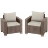 Keter set záhradných kresiel California 83 x 68 x 72 cm, 2 ks, cappuccino