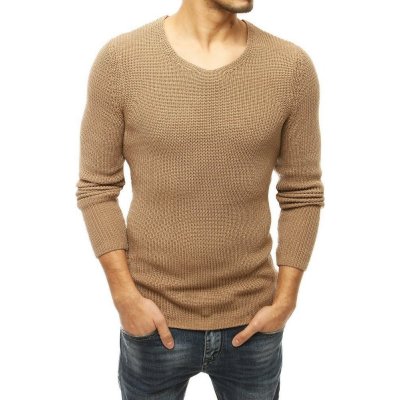 Pánsky sveter s výstrihom WX1591 béžový