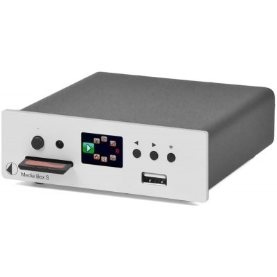 ProJect Media Box S Strieborný (Kvalitný prehrávač audiosúborov z USB, pevného disku alebo SD karty)