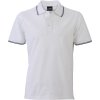 James & Nicholson Polokošile JN 986, krátký rukáv, pánská COT02098690805-white/navy 2XL Bílá/navy