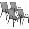 MultiGarden SC-092KD Záhradné stohovateľné stoličky, 4 ks, sivé