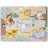 eliNeli Drevené vkladacie puzzle so zvukmi - zvieratká v ZOO
