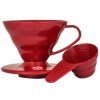 Hario dripper V60-01 plastový červený