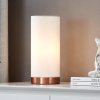 Lindby Biela stolná lampa Ronja podstavec medenej farby - 9620840