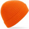 Beechfield Engineered Knit Ribbed beanie oranžová