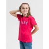 CityZen detské bavlnené tričko malinové s potlačou
