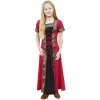 Outfit4Events středověké s krátkým rukávem Eleanor červené/černé