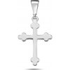 Lillian Vassago Hladký prívesok Krížik v bielom zlate, trojcípe konce LLV98-GP099W