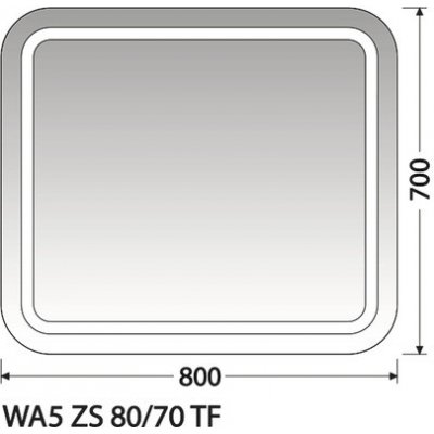 Intedoor Wave 80 x 70 cm WA5 ZS 80/70 TF