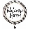 Fóliový balón Welcome Home čierno-biely 45cm