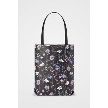 Dara bags kabelka cez rameno Dara bags Shopper Blue Flowers čierna-fialová-modrá