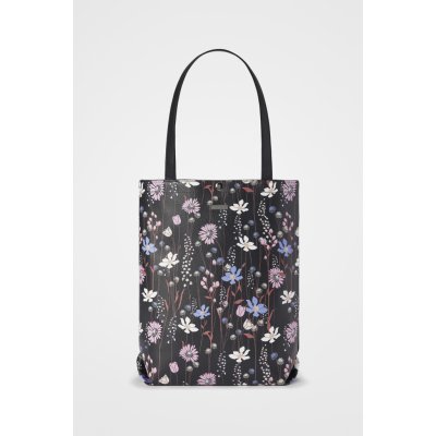 Dara bags kabelka cez rameno Dara bags Shopper Blue Flowers čierna-fialová-modrá