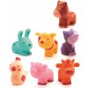 Gumové zvieratká Djeco DJ09116 Farma, 7 ks