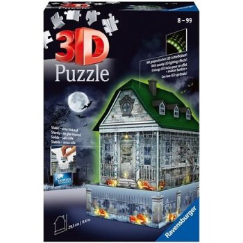 Ravensburger 3D puzzle svítící Strašidelný dům 216 ks