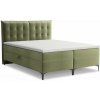 Zelená boxspring posteľ s úložným priestorom 180x200 cm Mikana – Makamii