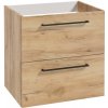 ArtDef Skrinka pod umývadlo FERATA D60 2S/45 | dub craft 60 cm