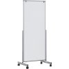 Biela tabuľa MAUL®pro easy2move, mobilná ,v x š 1965 x 640 mm, strieborná MAUL
