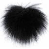 Kožušinový brmbolec s pútkom Ø8 cm - 1 ks 10 čierna