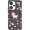 Picasee silikónový čierny obal pre Xiaomi Redmi Note 13 Pro+ 5G - Unicorn hviezdne nebo