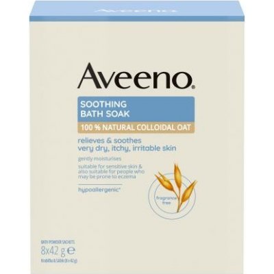 Aveeno Soothing Bath Soak upokojujúci ovsený kúpeľ 8x42 g