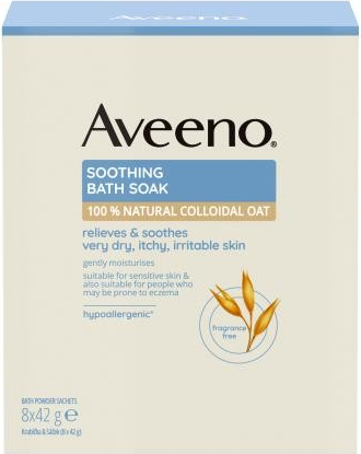 Aveeno Soothing Bath Soak upokojujúci ovsený kúpeľ 8x42 g