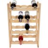 Drevený regál na víno pre 16 fliaš