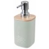 ORION Dávkovač mydla polyresin/gumovníkové drevo 350 ml Greenish