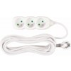 STREND PRO Kábel DG-F803B L-7 m, predlžovací, biely, 3x zásuvka, new edition