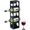 Bambusový stojan na víno čierny, RD46371