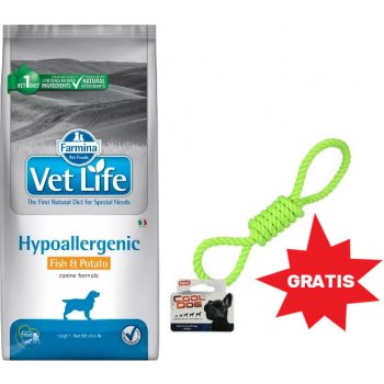 Vet Life dog Hypoallergenic fish & potato 12 kg