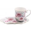 HOME ELEMENTS Porcelánový hrnček s podšálkou Ruža 360 ml
