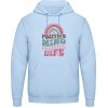 AWDis Hoodie Mikina - Pozitívna myseľ, život - Nebeská modrá - 3XL - Pánske