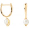 PDPAOLA Pozlátené náušnice s perlami La Perla Mini AR01-E69-U