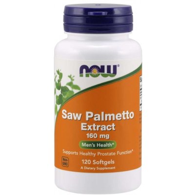 Now Foods Saw Palmetto Serenoa plazivá extrakt 160 mg 120 rostlinných softgel kapsúl