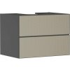 Hansgrohe Xevolos E Umývadlová skrinka 78x56x55 cm, 2 zásuvky, matná sivá/bronz 54189390-HG