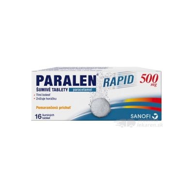PARALEN RAPID 500 mg Pomarančová príchuť tbl eff (tuba PP) 1x16 ks