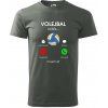 Volejbal volá - Klasické pánske tričko vyššej gramáže - 4XL ( Tmavá bridlica (sivá so zeleným nádychom) )