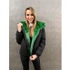 Max Original Leather Bunda s umelou kožušinou obojstranná Y-3172 green/black