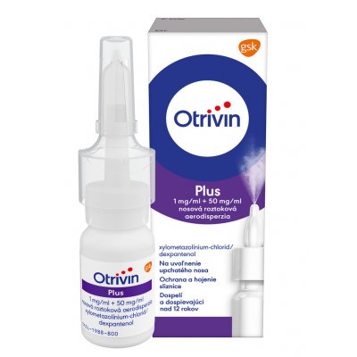 Otrivin Plus 1 mg/ml + 50 mg/ml aer.nao. 1 x 10 ml