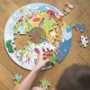 Bigjigs Toys Okrúhle podlahové Štyri ročné obdobia 50 dielov
