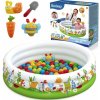 Bestway 52466 Detský Nafukovací Bazén Malý Záhradník s loptičkami 50ks + Nafukovacie hračky 102x25cm