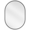 Mexen Loft oválne kúpeľňové zrkadlo 70 x 50 cm, čierny rám - 9851-070-050-000-70