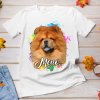 Tričko s potlačou CHOW CHOW Pánsky Biela 110 cm/4 roky