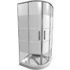 Jika Lyra plus - Sprchovací kút, štvrťkruh, rádius 55 cm, 80cm x80cm x195 cm-sklo transparentné, 0 cm, držadlá biele H2533810006681