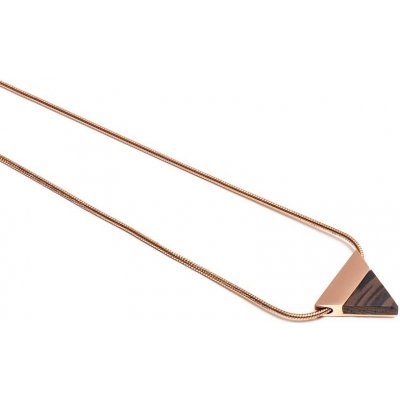 BeWooden Dámsky náhrdelník s dreveným detailom rose triangle JWN10