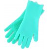 Jenifer 2541 Silikónové rukavice s hubkou, mentolová