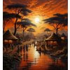 NORIMPEX Diamantové maľovanie Západ slnka v Afrike 30 x 40 cm