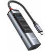 Yesido HB24 5v1 hub - Mini Display Port / USB-C / 3x USB-A na USB-C - sivý - možnosť vrátiť tovar ZADARMO do 30tich dní