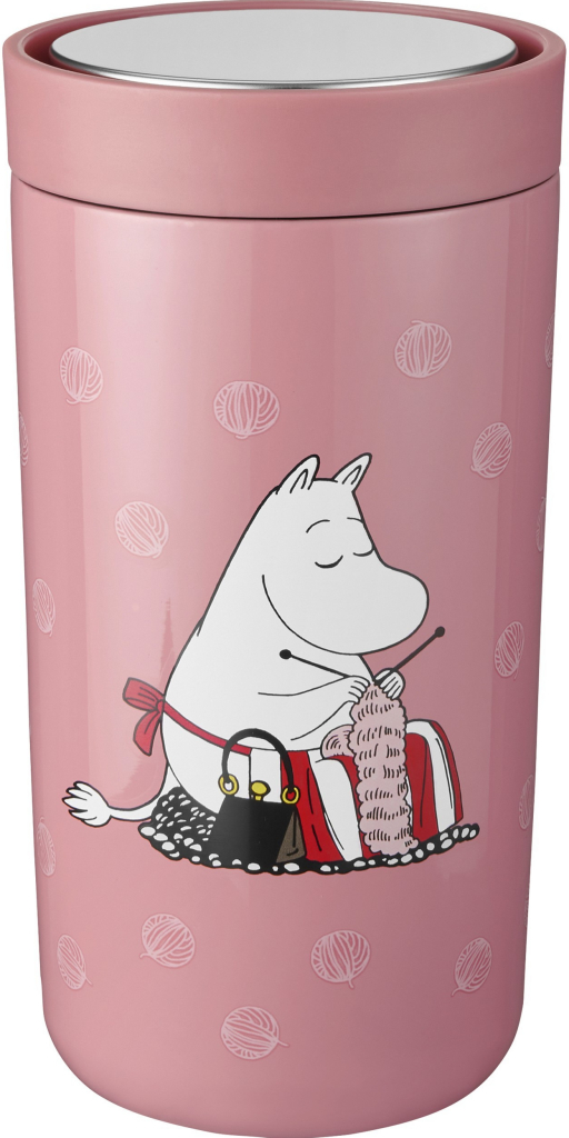 Stelton Cestovný hrnček TO GO CLICK MOOMIN 200 ml ružový