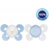 CHICCO Cumlík Physio Comfort silikónový 0-6m chlapec - macko/bodky 2 ks